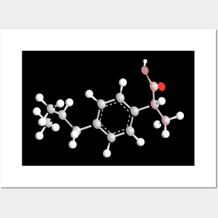 Ibuprofen Molecule Posters and Art